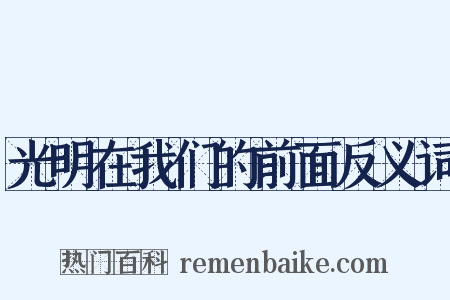 光明在我们的前面反义词是什么意思的图片